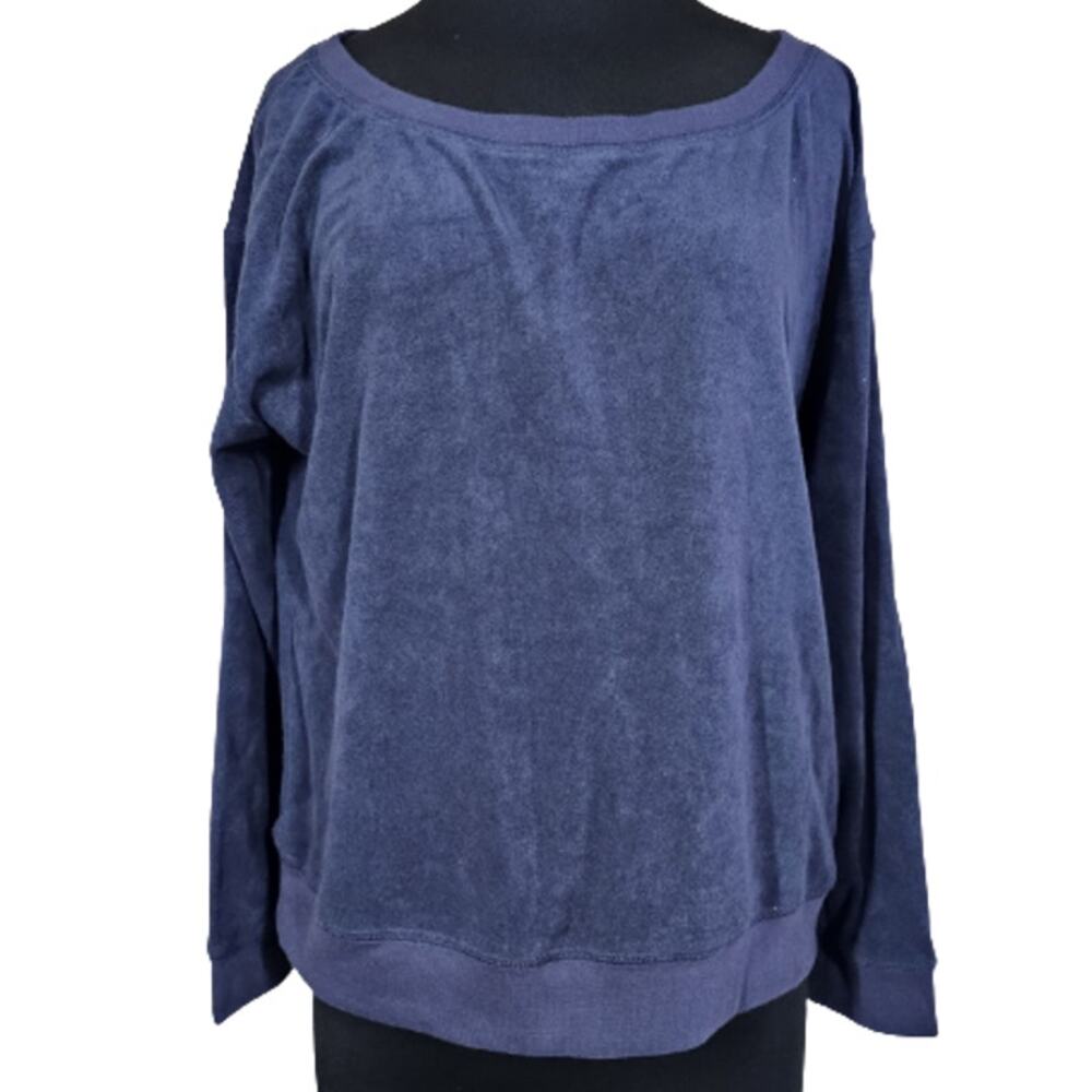 Juicy Couture Navy Blue Crewneck Terry Shirt Size XL